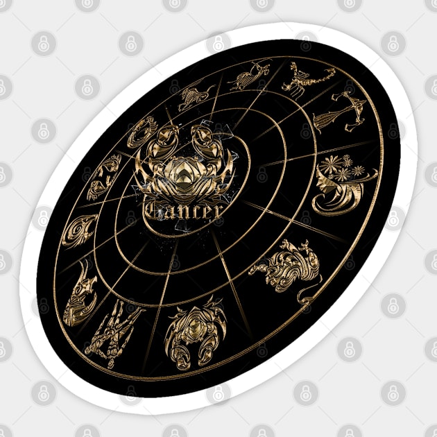 NEW Cancer 3D zodiac 12 in 1 gold edition Sticker by INDONESIA68